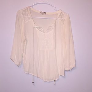 Cute Cream Hipster Top